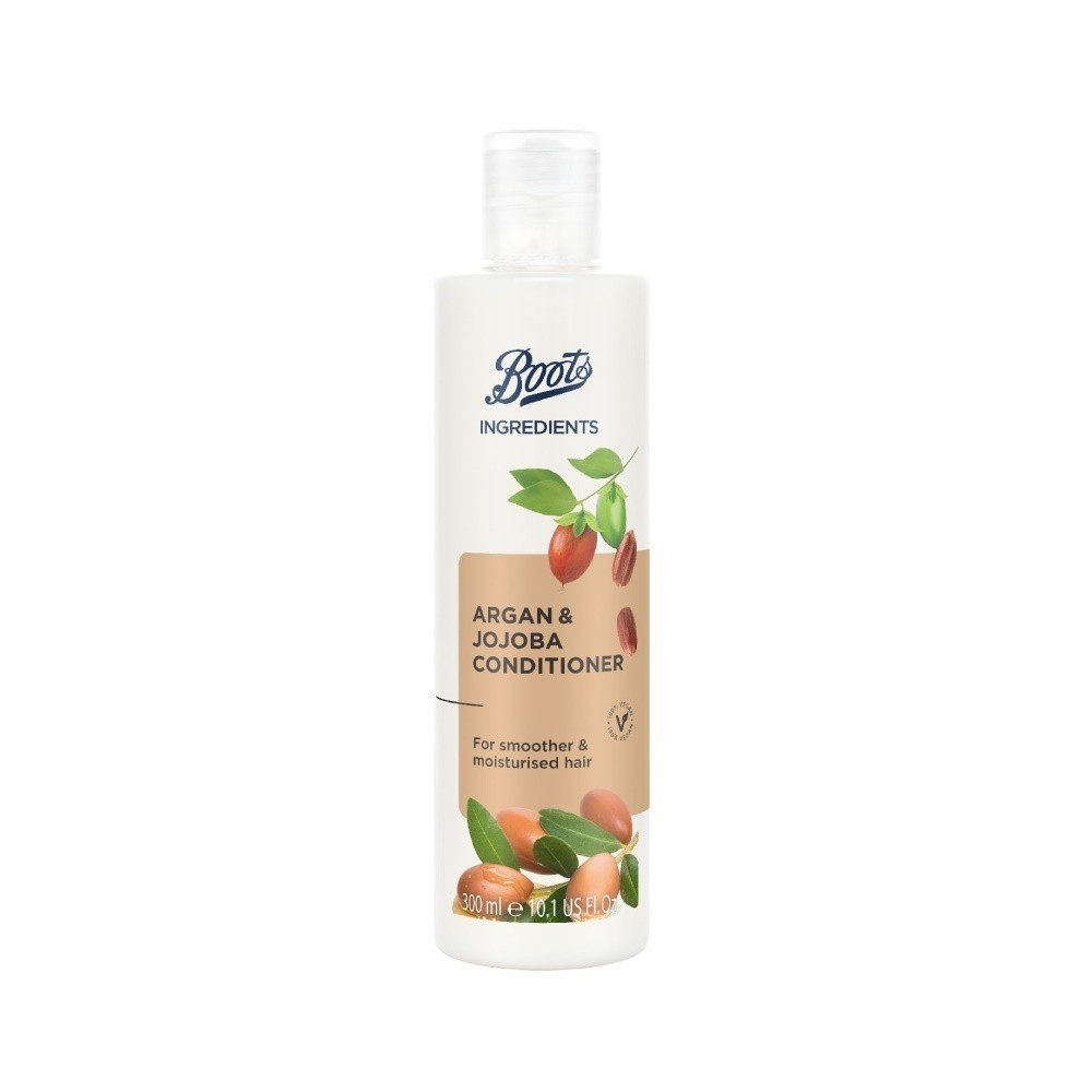 Boots Ingredients Argan & Jojoba Conditioner 300Ml บู๊ทส์ อินกรีเดียนส์ อาร์แกน แอนด์ โจโจบา คอนดิชันเนอร์ 300มล.
