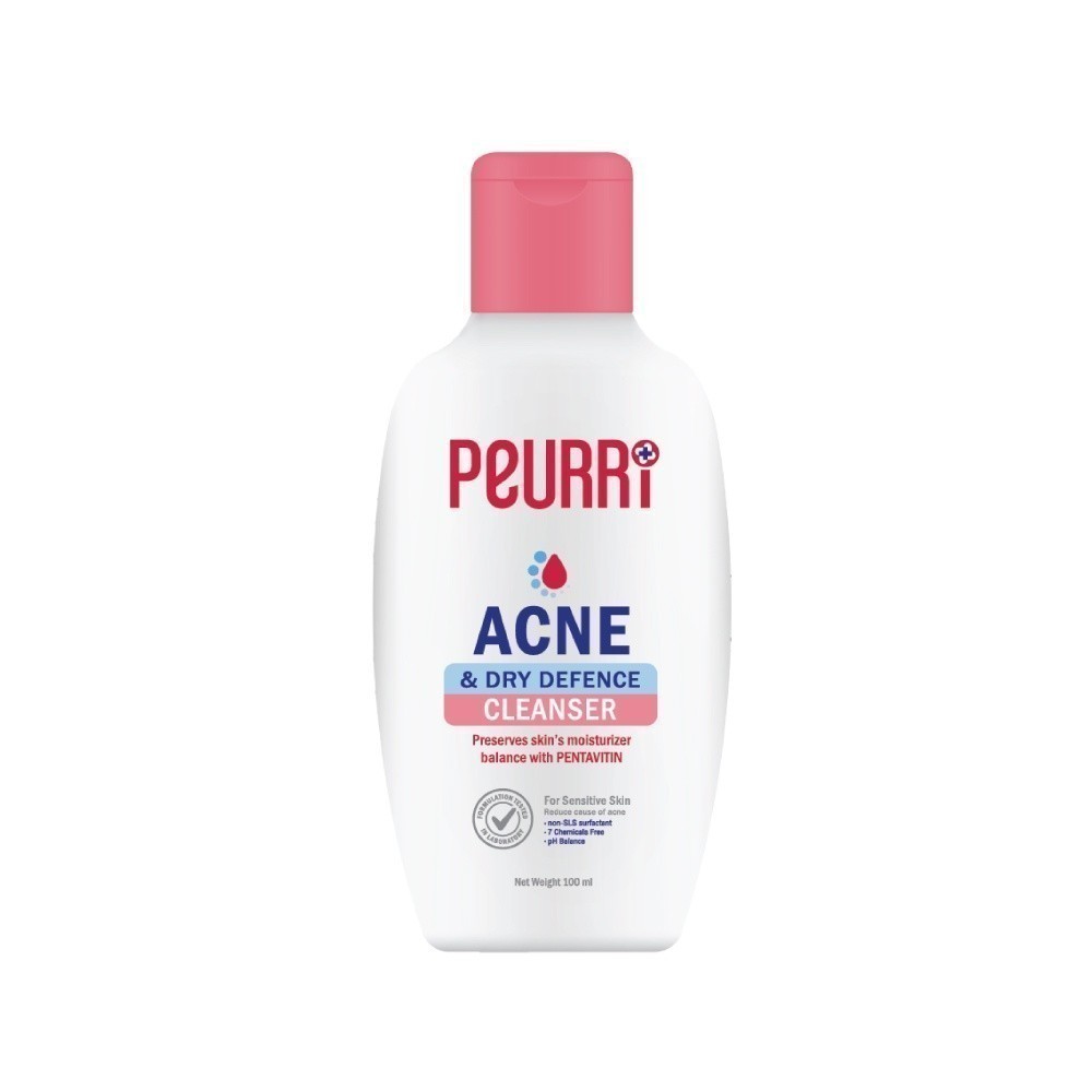 PEURRi Acne & Dry Defence Cleanser 100 ml เพียวรี แอคเน่ แอนด์ ดราย ดีเฟนซ์ คลีนเซอร์ 100 มิลลิลิตร