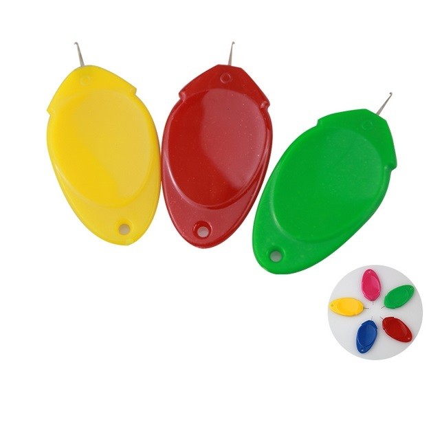 ที่สนเข็ม ที่ร้อยด้าย ที่ร้อยไหมปักผ้า แบบเกี่ยว (3 ชิ้น/แพ็ค) คละสี