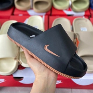 สีใหม่🌟 รองเท้า NIKE CALM SLIDE 🌟ผิวหยาบ พื้นโลโก้มีป้าย แถมไม้แขวน🌟 รองเท้าแตะมินิมอล