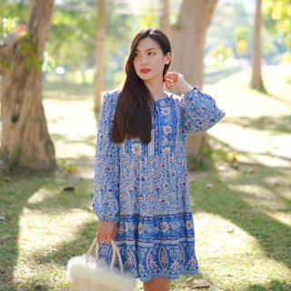 MyWay Brand :Dress ชุดเดรส Boho Rayon (น้องบีมสูง 165) 👋เลื่อนดูขนาดที่รูปสุดท้ายน้า