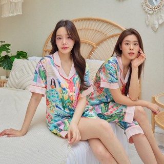 ชุดนอน Muslin pajamas [ โค้ด MUSSEP130 ลด 130 ฿] ชุดนอนSilk Satin( รุ่น N1158,L1158,T1158 )