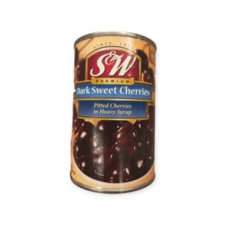 S&amp;W Dark Sweet Cherries 439g.เชอรี่ดำแกะเม็ด ในน้ำเชื่อมเข็มข้น 439กรัม