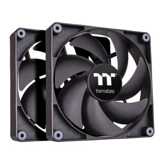 พัดลมเคส THERMALTAKE CT120 BLACK FANx2 Cooling PC : CL-F147-PL12BL-A