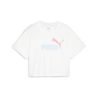 PUMA KIDS - เสื้อยืดเอวลอยเด็กโต Girls Logo สีขาว - APP - 84534657