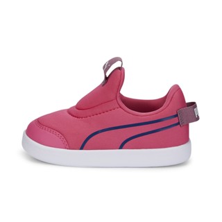 PUMA KIDS - รองเท้าเด็กเล็ก Courtflex v2 Slip-On Babies Trainers สีชมพู - FTW - 37485912