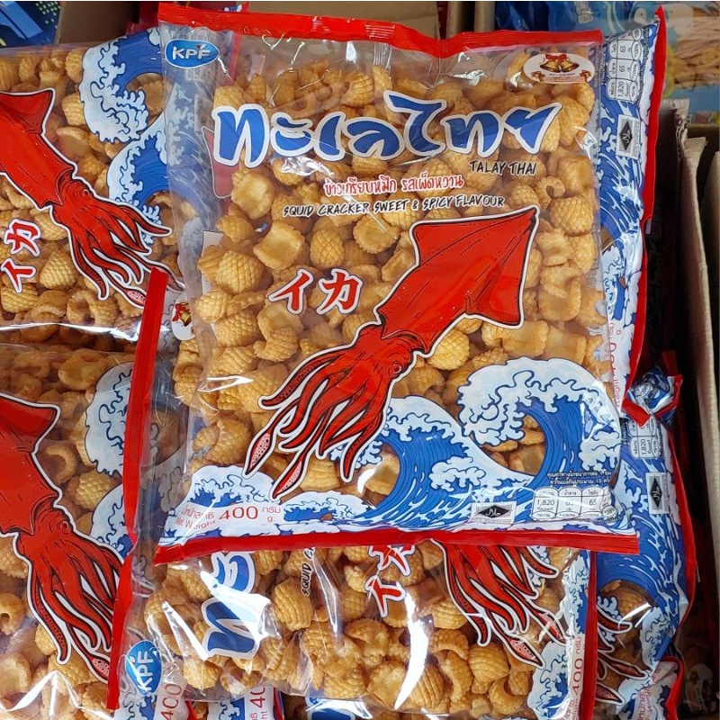 ข้าวเกรียบทะเลไทย รสปลาหมึก 400 กรัม