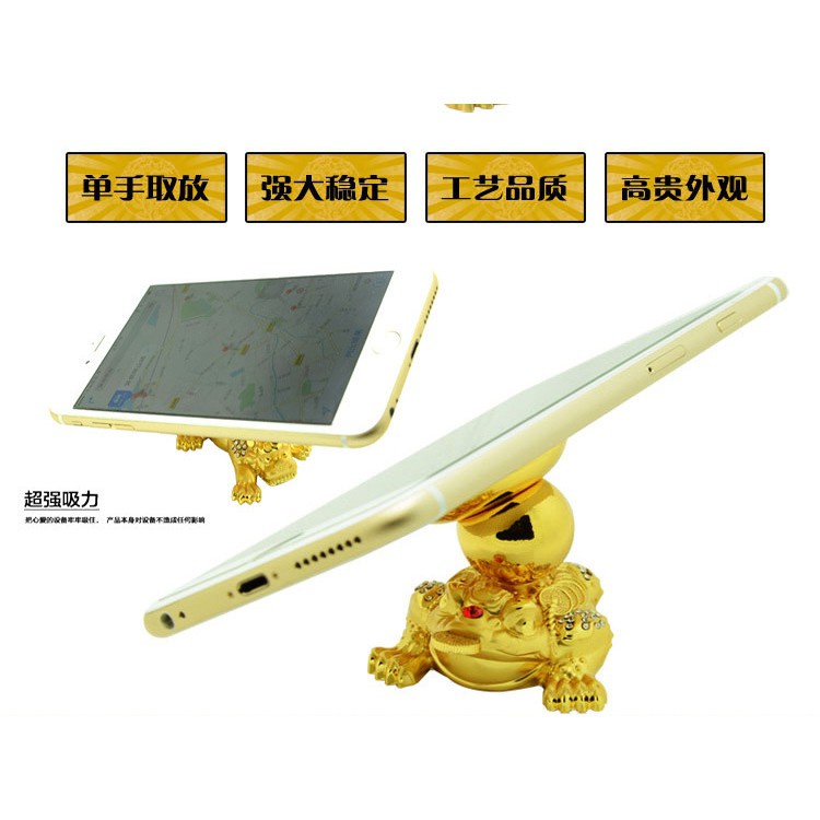 allgen ที่ยึดโทรศัพท์ สำหรับรถยนต์ (รุ่นกบคาบเหรียญ /กิมเซียมซู) หมุนได้ 360 องศา - รูปที่ 4