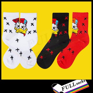 ถุงเท้าสตรีท โดนัลด์ ดั๊ก หน้าเป็ด ขนาด Free Size Donald Duck Socks_A20