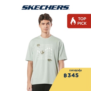 Skechers สเก็ตเชอร์ส เสื้อยืดแขนสั้นผู้ชาย Men Short Sleeve Tee - SL22Q4M299-LOFT