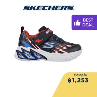 Skechers สเก็ตเชอร์ส รองเท้าเด็กผู้ชาย รองเท้าผ้าใบ Boys S-Lights Light Storm 2.0 Shoes - 400150N-NVRD Lights