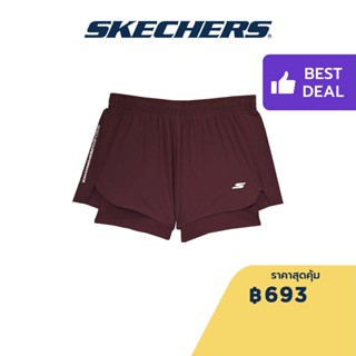 Skechers สเก็ตเชอร์ส กางเกงขาสั้นผู้หญิง Women Performance Running Shorts - SP22Q4W451-WINE