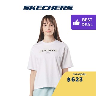 Skechers สเก็ตเชอร์ส เสื้อยืดแขนสั้นผู้หญิง Women Short Sleeve Tee - SL22Q4W295-0019