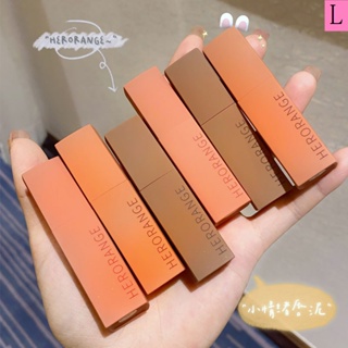 Herorange ลิปสติก ลิปกลอส เนื้อแมตต์กํามะหยี่ ขนาดเล็ก ไม่ซีดจาง สําหรับผู้หญิง