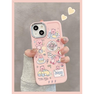 เคสโทรศัพท์มือถือ ลายการ์ตูนน่ารัก สีชมพู สําหรับ Apple Iphone 15 14promax 13 12 11