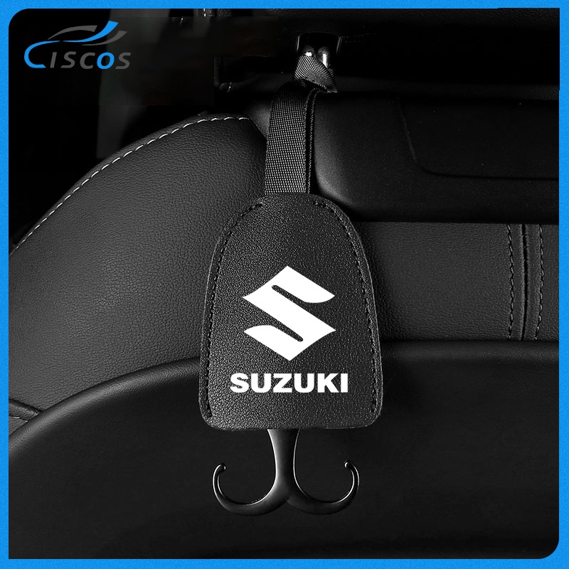 Ciscos หนัง ตะขอเกี่ยวเบาะหลังรถยนต์ ตะขอแขวนของในรถ สำหรับ Suzuki Swift Ciaz Celerio XL7 Vitara