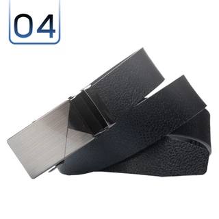 Yoonik เข็มขัดหนังผู้ชาย หัวล๊อคอัตโนมัติ สายหนังสีดำ(ขนาด120-130cm.)