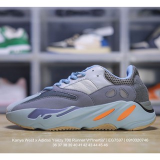 Kanye West x Adidas Yeezy 700 Runner V1 "Inertia" Popcorn Midsole รองเท้าผ้าใบลําลอง สไตล์เรโทร เหมาะกับการวิ่งจ็อกกิ้ง