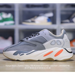 Kanye West x Adidas Yeezy 700 Runner V1 "Inertia" Popcorn Midsole รองเท้าผ้าใบลําลอง สไตล์เรโทร เหมาะกับการวิ่งจ็อกกิ้ง