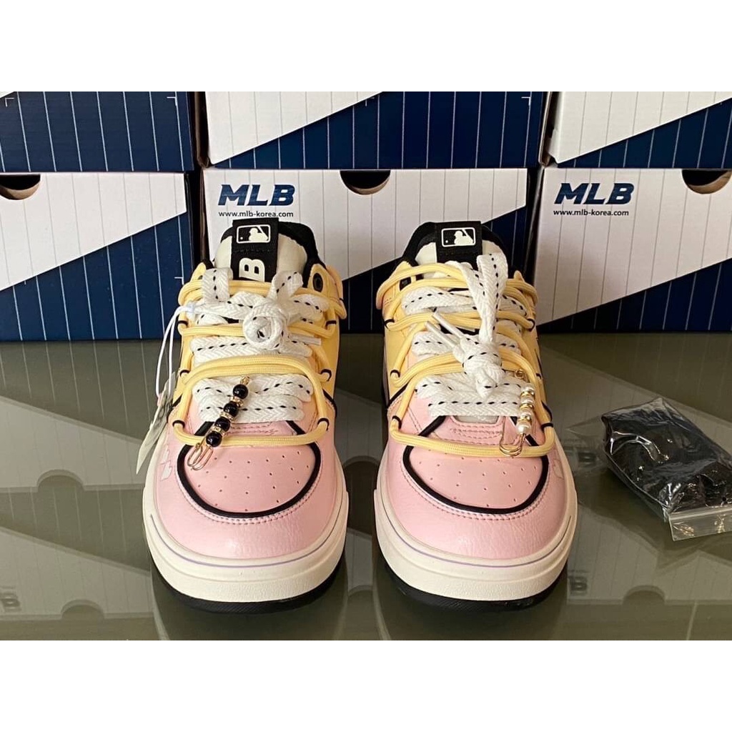 ✕■NEW‼️ collection Lady pink รองเท้าผ้าใบ สุดฮิต MLBป้ายห้อยญี่ปุ่น 36-40อปก.ครบ พร้อมกล่อง สินค้ามีพร้อมส่งในไทย
