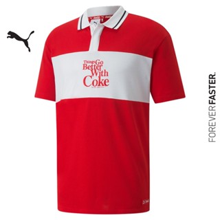 PUMA PRIME/SELECT - เสื้อเชิ้ตโปโลผู้ชาย PUMA x COCA-COLA สีแดง - APP - 53616094