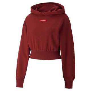 PUMA PRIME/SELECT - เสื้อฮู้ดผู้หญิง PUMA x COCA-COLA Hoodie สีแดง - APP - 53616622