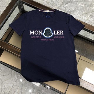 Moncler เสื้อยืดแขนสั้น แบบบาง สไตล์เกาหลี แฟชั่นฤดูร้อน สําหรับผู้ชาย