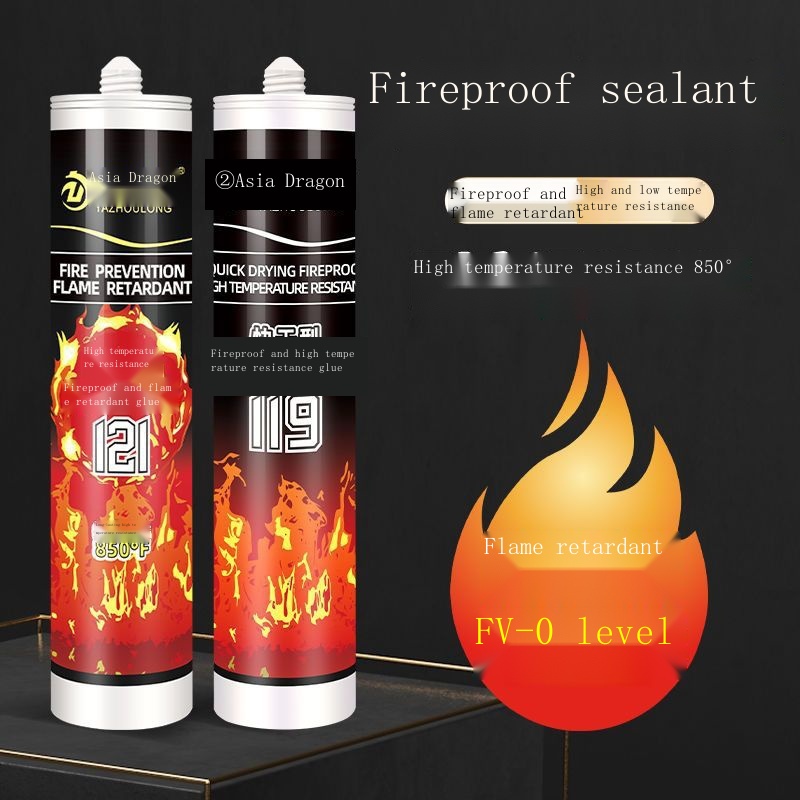 ►ทนความร้อนและอุณหภูมิสูงกาวติดกระจกเคลือบหลุมร่องฟันทนไฟกันน้ำที่แข็งแกร่ง 1000 องศาท่อไอเสียทนไฟกาว