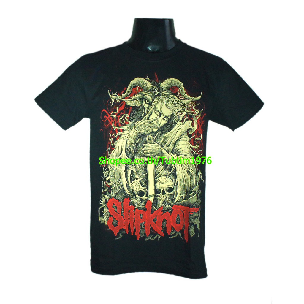 เสื้อวง Slipknot ลาย โลโก้ใหญ่ สลิปน็อต Graphic Band Tee Nu สีดำ SKT1753
