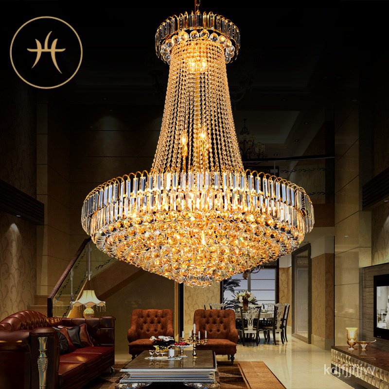 Duplex Building Living Room Crystal Chandelier Hotel Lobby Light Stair Chandelier Villa Crystal Chan