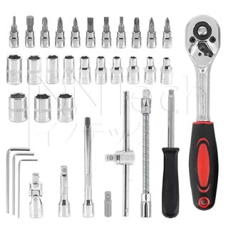 InnTech King Tools ชุดเครื่องมือ ประแจ ชุดบล็อก 46 ชิ้น แกน 1/4 นิ้ว (2 หุน) รุ่น WKT-46PCS เหล็ก CR-V Chrome Vanadium
