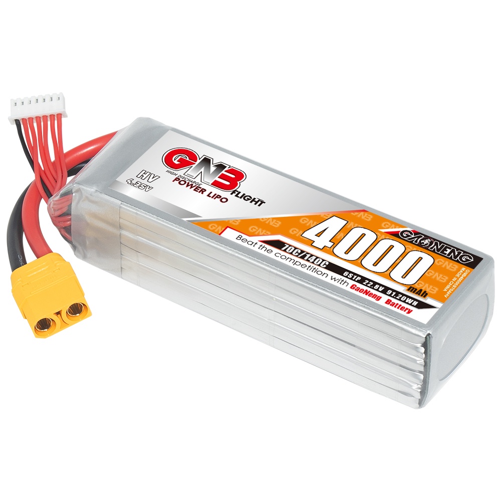 ✱GNB GAONENG LiHV 4000mah 6S 22.8V 70C 140C XT90 RC LiPo Battery for RC Car Drone RC Boat Soft Pack