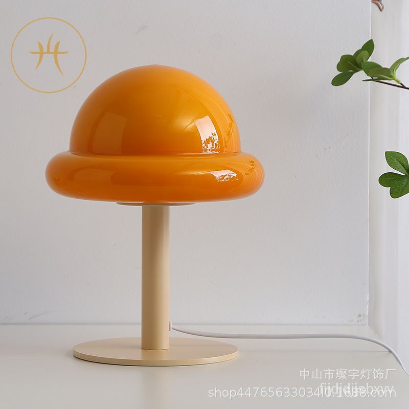 Bauhaus Mushroom Table Lamp Original Design Glass Bedroom Bedside Decoration Cute Creative Atmospher