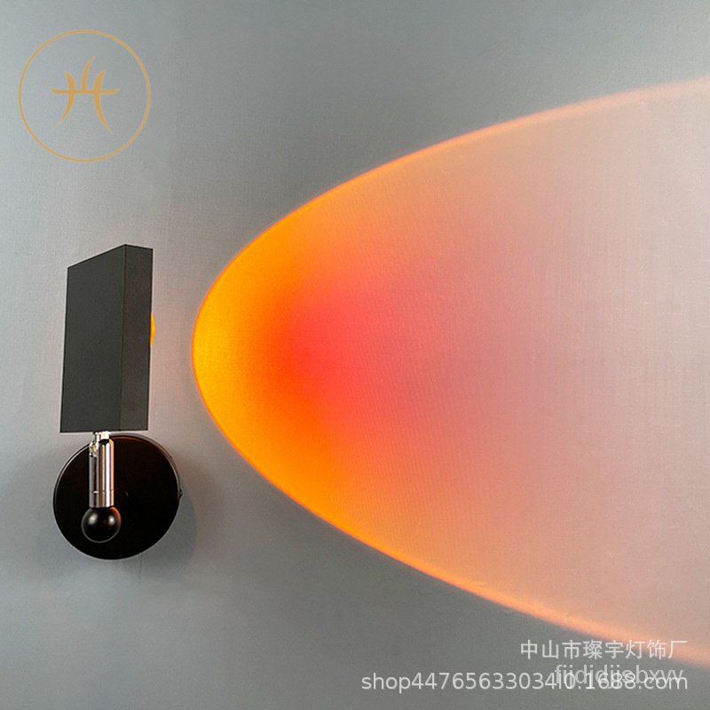 Rainbow Projection Wall Lamp Internet-Famous Decoration Atmosphere Wall Lamp Bedroom Bedside Sunset 