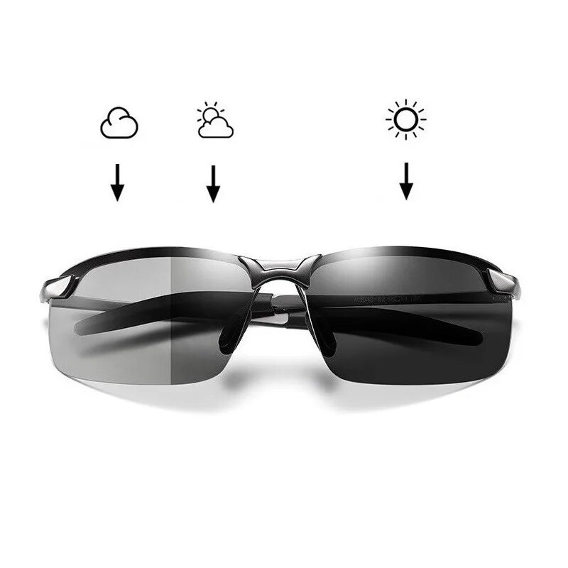 13Q Photochromic Sunglasses Men Polarized Driving Chameleon Glasses Male Sun Glasses Day Night Vision Driver Goggl L99
