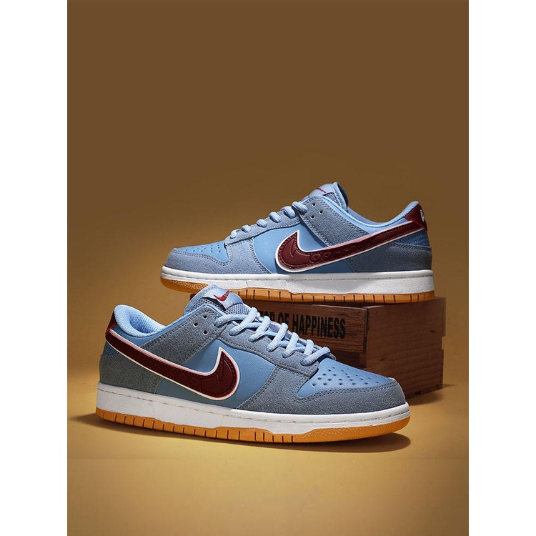 ◑Z573Putian aj รองเท้าผู้ชาย Dunk Philadelphia Bubble Gum รองเท้าผ้าใบตัดต่ำเว็บไซต์อย่างเป็นทางการข