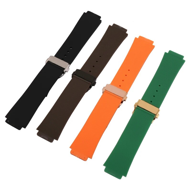 77d Watch Accessories 25 * mm 19 mm Natural Silicone Watch Strap For Hublot Strap Men s and Women s Watch Strap hy8