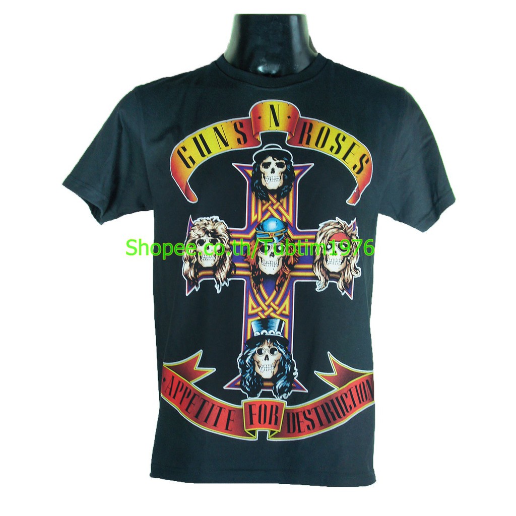 เสื้อวง Guns N' Roses วินเทจ ลายอมตะ วินเทจ กันส์แอนด์โรสเซส GUN1219