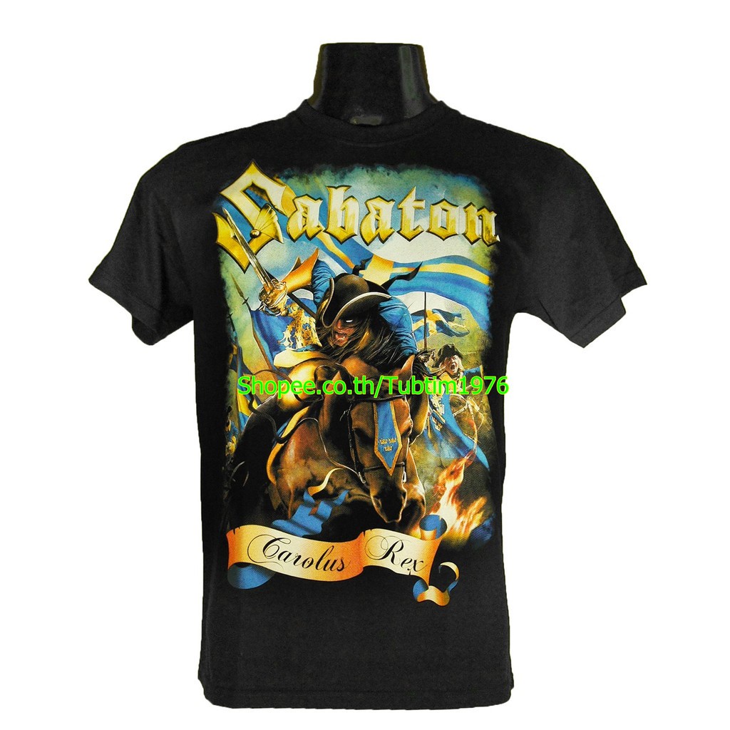 เสื้อวง Sabaton ลาย Carolus Rex วงซาบาตัน แนวประวัติศาสตร์ Album สีดำ SBN1690