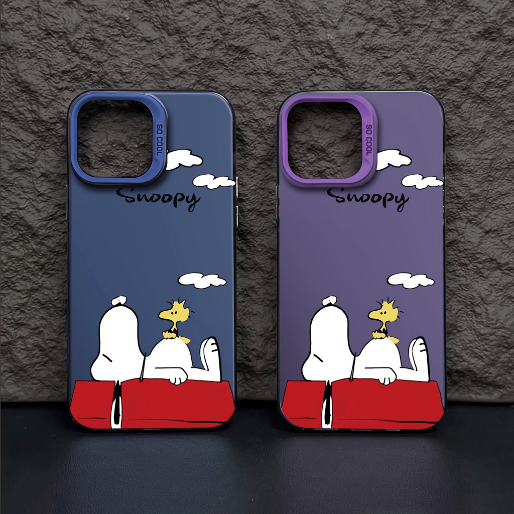 เคสโทรศัพท์มือถือ ลายการ์ตูนสนูปปี้ พร้อมตัวป้องกันกล้อง 2 in 1 สําหรับ iphone 15promax 14 11 12 13 11ProMax XSMAX XR X 8 7Plus