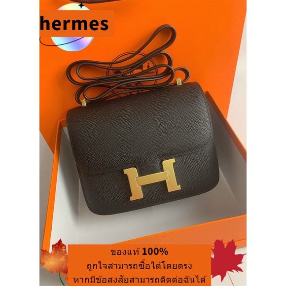 กระเป๋า Hermes เย็บมือ  กล่องชุดเล็ก สินค้าจริงตามรูป งานสวยงาม หนังแท้