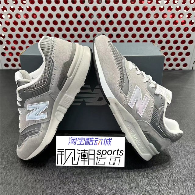 ☾✎New Balance NB997 Yuanzu สีเทาย้อนยุคคลาสสิกกันกระแทกและรองเท้าลำลองกีฬาเพิ่มความสูง CM997HCA