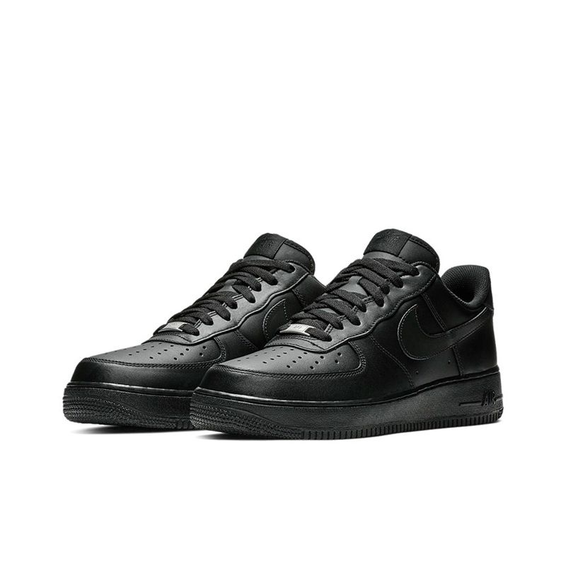 ☃♛Nike Men s Shoes รองเท้าผู้หญิง Air Force 1 One Black Warrior Pure Low-top รองเท้าผ้าใบรองเท้าลำลอง