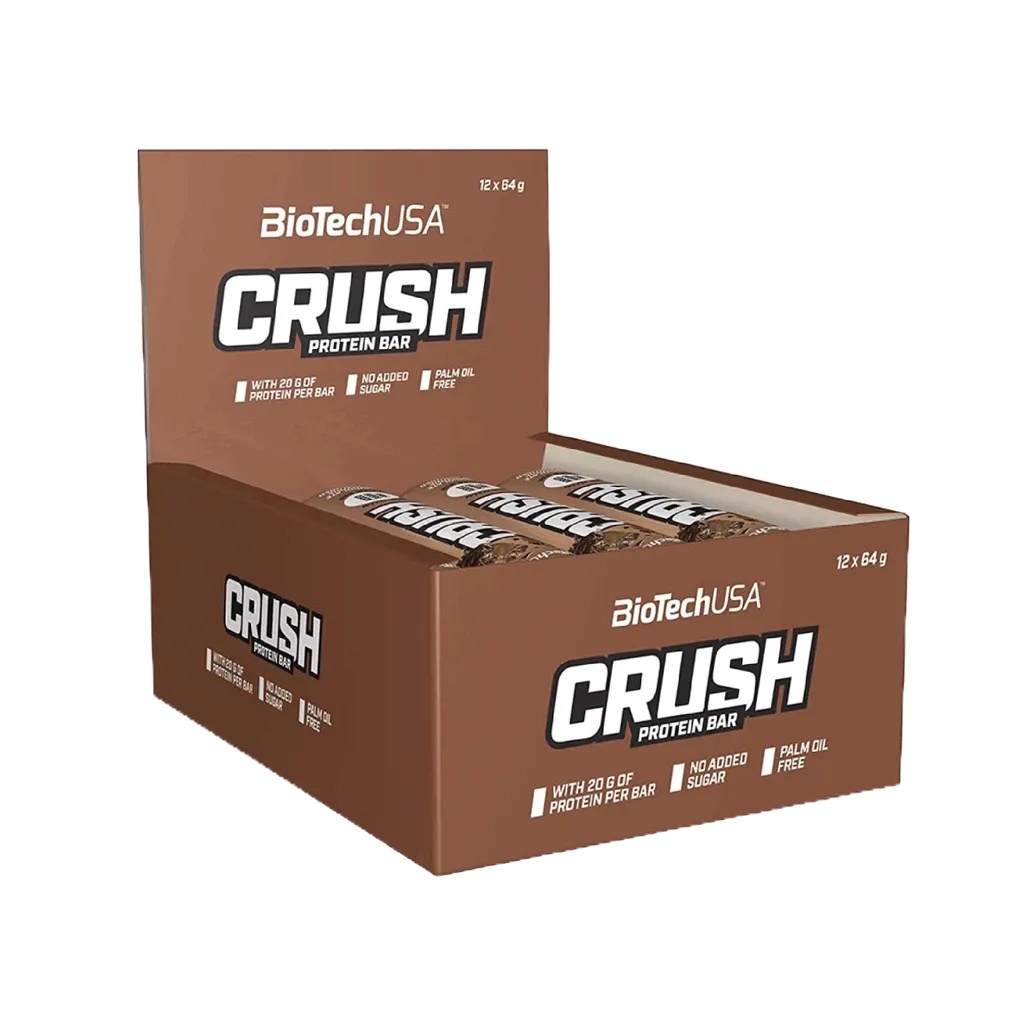 BioTechUSA Crush Protein Bar 64g/Bar-Chocolate Brownie (EXP: 12/2026) Bar protein Crush 64g - vị chocolate brownie