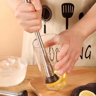 [St.Coco Cafe]ไม้บดค็อกเทล สแตนเลส ขนาด 23/30ซม. อุปกรณ์บาร์เทนเดอร์ Muddler cocktail