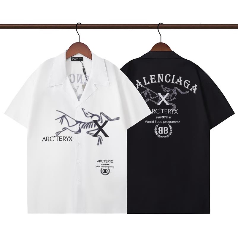 เสื้อเชิ้ตแขนสั้น คอปก พิมพ์ลาย BA ** BA ** สไตล์ใหม่ สไตล์คลาสสิก
