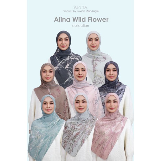 Jovian x Afiya Hijab | Wild Flower Series Printed Pleated Long Shawl
