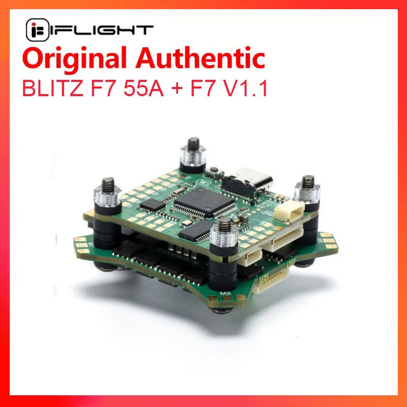 IFlight BLITZ 55A 2-6S Stack พร้อม BLITZ F7 V1.1 Flight Controller/blitz E55 4-IN-1 2-6S ESC สำหรับ 