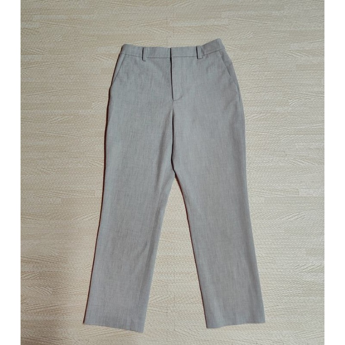 Uniqlo กางเกง Ezy 2 Way Smart Ankle Pants สีเทาอ่อน (Light Grey) Size M หญิง มือ2