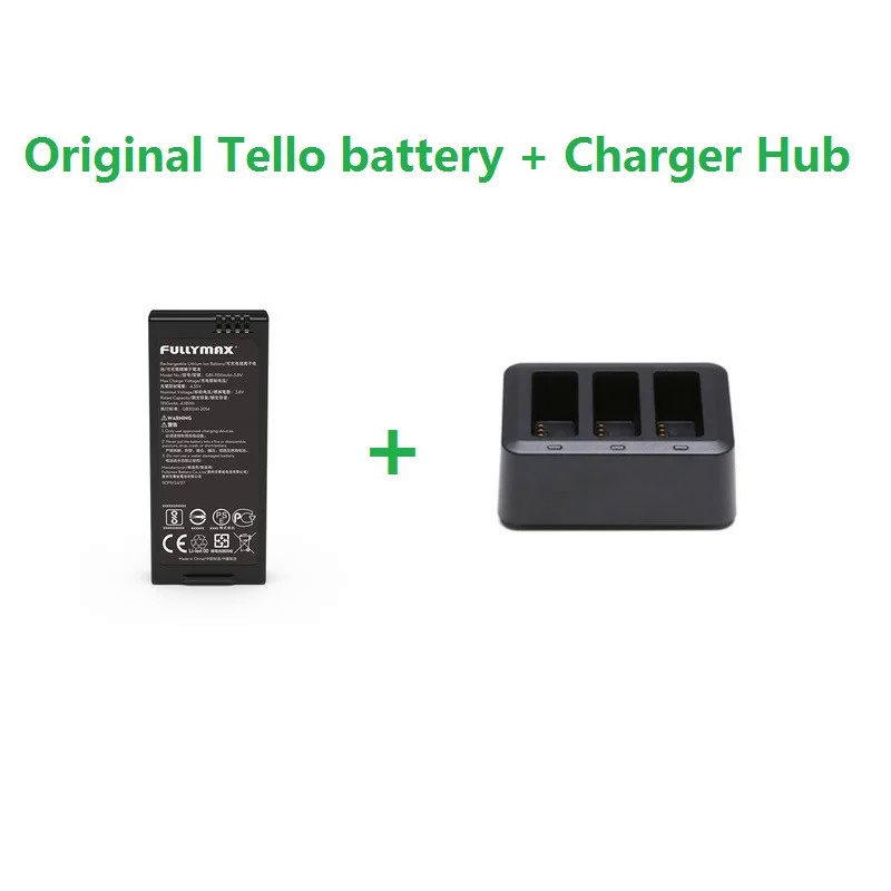 Original Tello Flight Battery &amp; 3in1 Charger Hub 1100MAh 3.8V แบตเตอรี่แท่นชาร์จสำหรับ DJI Tello Drone อุปกรณ์เสริม